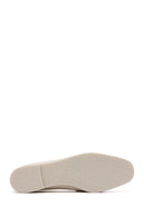 Women's Beige Leather Masculine Loafer | Derimod Women's Beige Leather Masculine Loafer | Derimod