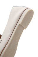 Women's Beige Leather Masculine Loafer | Derimod Women's Beige Leather Masculine Loafer | Derimod