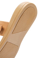 Women's Tan Buckle Leather Slippers | Derimod Women's Tan Buckle Leather Slippers | Derimod