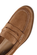 Kadın Taba Süet Deri Maskülen Loafer | Derimod Kadın Taba Süet Deri Maskülen Loafer | Derimod