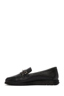 Kadın Siyah Toka Detaylı Deri Comfort Loafer | Derimod Kadın Siyah Toka Detaylı Deri Comfort Loafer | Derimod