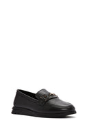 Kadın Siyah Toka Detaylı Deri Comfort Loafer | Derimod Kadın Siyah Toka Detaylı Deri Comfort Loafer | Derimod
