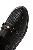 Kadın Siyah Toka Detaylı Deri Comfort Loafer | Derimod Kadın Siyah Toka Detaylı Deri Comfort Loafer | Derimod