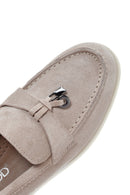 Kadın Bej Süet Deri Comfort Loafer | Derimod Kadın Bej Süet Deri Comfort Loafer | Derimod