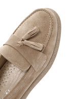 Women's Beige Suede Leather Comfort Loafer | Derimod Women's Beige Suede Leather Comfort Loafer | Derimod