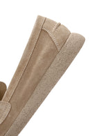 Women's Beige Suede Leather Comfort Loafer | Derimod Women's Beige Suede Leather Comfort Loafer | Derimod