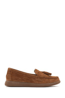Kadın Taba Süet Deri Comfort Loafer | Derimod Kadın Taba Süet Deri Comfort Loafer | Derimod