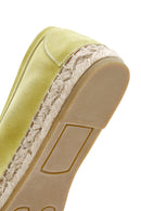Women's Yellow Suede Leather Espadrille | Derimod Women's Yellow Suede Leather Espadrille | Derimod