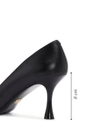 Kadın Siyah İnce Topuklu Deri Stiletto | Derimod Kadın Siyah İnce Topuklu Deri Stiletto | Derimod