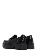 Women's Black Thick Soled Leather Masculine Loafer | Derimod Women's Black Thick Soled Leather Masculine Loafer | Derimod