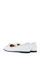 Women's White Leather Ballerinas | Derimod Women's White Leather Ballerinas | Derimod