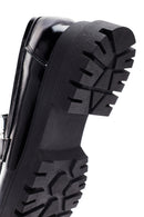 Kadın Siyah Rugan Deri Maskülen Loafer | Derimod Kadın Siyah Rugan Deri Maskülen Loafer | Derimod