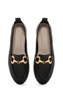 Women's Black Leather Masculine Loafer | Derimod Women's Black Leather Masculine Loafer | Derimod