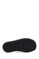 Women's Black Double Buckle Straw Leather Slippers | Derimod Women's Black Double Buckle Straw Leather Slippers | Derimod