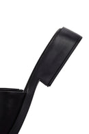 Women's Black Leather Slippers | Derimod Women's Black Leather Slippers | Derimod