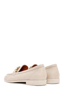 Kadın Krem Deri Maskülen Loafer | Derimod Kadın Krem Deri Maskülen Loafer | Derimod