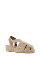 Women's Beige Suede Leather Espadrille | Derimod Women's Beige Suede Leather Espadrille | Derimod