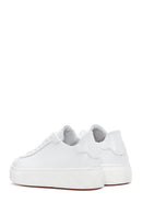 Kadın Beyaz Bağcıklı Deri Sneaker | Derimod Kadın Beyaz Bağcıklı Deri Sneaker | Derimod
