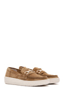 Kadın Kahverengi Süet Deri Casual Loafer | Derimod Kadın Kahverengi Süet Deri Casual Loafer | Derimod