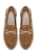 Kadın Kahverengi Süet Deri Casual Loafer | Derimod Kadın Kahverengi Süet Deri Casual Loafer | Derimod