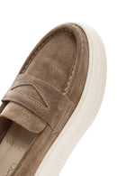 Women's Mink Thick Sole Suede Leather Loafer | Derimod Women's Mink Thick Sole Suede Leather Loafer | Derimod