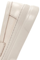 Women's Cream Thick Sole Leather Loafer | Derimod Women's Cream Thick Sole Leather Loafer | Derimod