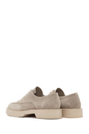 Women's Gray Suede Leather Masculine Shoes | Derimod Women's Gray Suede Leather Masculine Shoes | Derimod