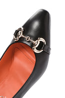Derimod Flex Kadın Siyah Kısa Topuklu Deri Stiletto | Derimod Derimod Flex Kadın Siyah Kısa Topuklu Deri Stiletto | Derimod