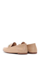 Women's Beige Leather Masculine Loafer | Derimod Women's Beige Leather Masculine Loafer | Derimod