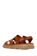 Women's Tan Leather Sandals | Derimod Women's Tan Leather Sandals | Derimod
