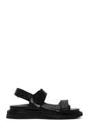 Women's Black Strappy Leather Comfort Sandals | Derimod Women's Black Strappy Leather Comfort Sandals | Derimod