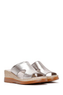 Women's Mink Thick Soled Leather Comfort Slippers | Derimod Women's Mink Thick Soled Leather Comfort Slippers | Derimod