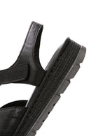 Kadın Siyah Bilekten Bantlı Deri Comfort Sandalet | Derimod Kadın Siyah Bilekten Bantlı Deri Comfort Sandalet | Derimod