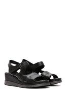 Women's Black Thick Sole Ankle Strap Leather Comfort Sandals | Derimod Women's Black Thick Sole Ankle Strap Leather Comfort Sandals | Derimod