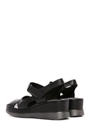 Women's Black Thick Sole Ankle Strap Leather Comfort Sandals | Derimod Women's Black Thick Sole Ankle Strap Leather Comfort Sandals | Derimod