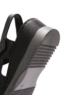 Women's Black Thick Sole Ankle Strap Leather Comfort Sandals | Derimod Women's Black Thick Sole Ankle Strap Leather Comfort Sandals | Derimod