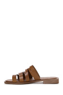 Women's Tan Leather Slippers | Derimod Women's Tan Leather Slippers | Derimod