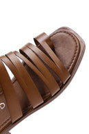 Women's Tan Leather Slippers | Derimod Women's Tan Leather Slippers | Derimod