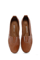 Kadın Taba Kalın Tabanlı Deri Comfort Loafer | Derimod Kadın Taba Kalın Tabanlı Deri Comfort Loafer | Derimod