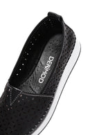 Kadın Siyah Kalın Tabanlı Deri Comfort Loafer | Derimod Kadın Siyah Kalın Tabanlı Deri Comfort Loafer | Derimod