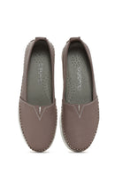 Kadın Vizon Deri Comfort Loafer | Derimod Kadın Vizon Deri Comfort Loafer | Derimod