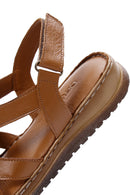 Kadın Taba Bilekten Bantlı Deri Comfort Sandalet | Derimod Kadın Taba Bilekten Bantlı Deri Comfort Sandalet | Derimod