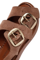 Kadın Pudra Deri Comfort Sandalet | Derimod Kadın Pudra Deri Comfort Sandalet | Derimod