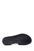 Kadın Siyah Bilekten Bantlı Deri Sandalet | Derimod Kadın Siyah Bilekten Bantlı Deri Sandalet | Derimod
