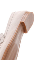 Women's Beige Suede Leather Masculine Loafer | Derimod Women's Beige Suede Leather Masculine Loafer | Derimod