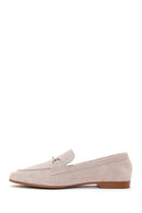 Women's Beige Suede Leather Masculine Loafer | Derimod Women's Beige Suede Leather Masculine Loafer | Derimod