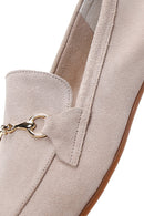 Women's Beige Suede Leather Masculine Loafer | Derimod Women's Beige Suede Leather Masculine Loafer | Derimod