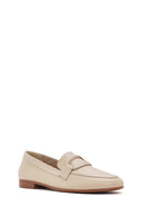 Kadın Bej Deri Casual Loafer | Derimod Kadın Bej Deri Casual Loafer | Derimod