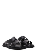 Women's Black Leather Comfort Slippers | Derimod Women's Black Leather Comfort Slippers | Derimod