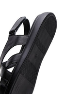 Kadın Siyah Bilekten Bantlı Deri Comfort Sandalet | Derimod Kadın Siyah Bilekten Bantlı Deri Comfort Sandalet | Derimod